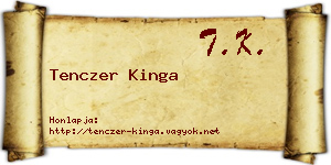 Tenczer Kinga névjegykártya