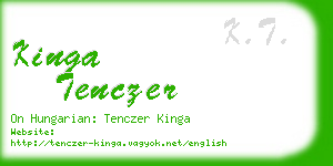 kinga tenczer business card